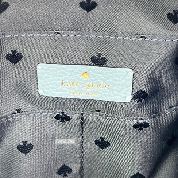Kate Spade Leila Dome Backpack & Medium Compact Bifold Wallet In Dusty Blue - Picture 9 of 16